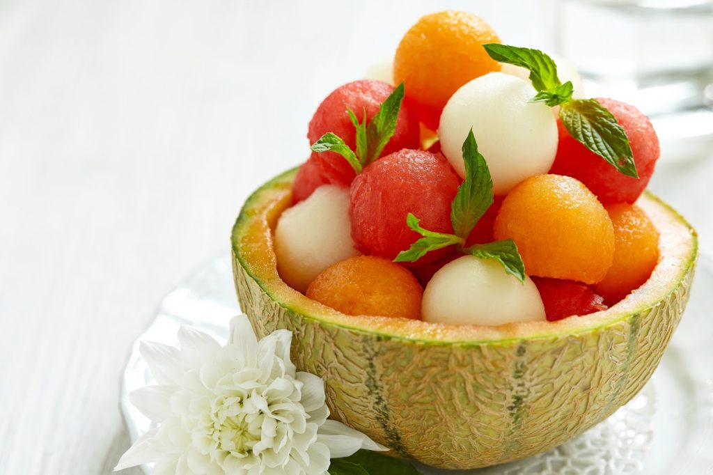 melón con frutas